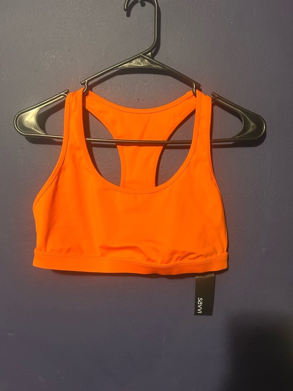 Orange Light Support Racerback Sports Bra